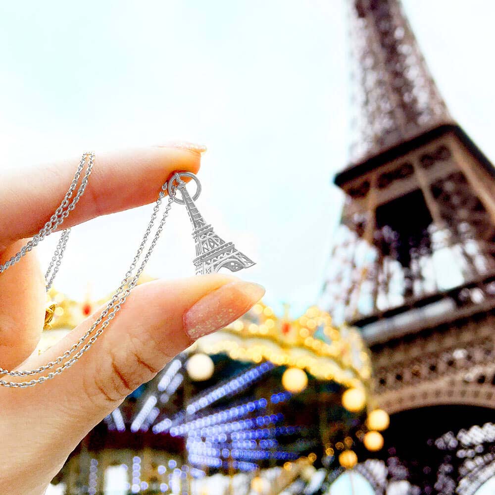 Silver Eiffel Tower Charm - JET SET CANDY (2274412888122)