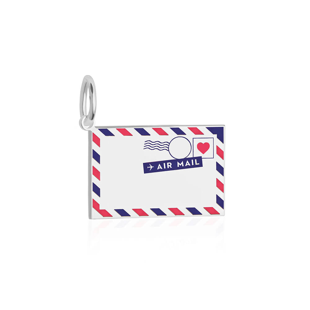 Silver Customizable Air Mail Charm - JET SET CANDY (7671766089976)