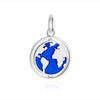 Spinning Globe Charm Silver Large
