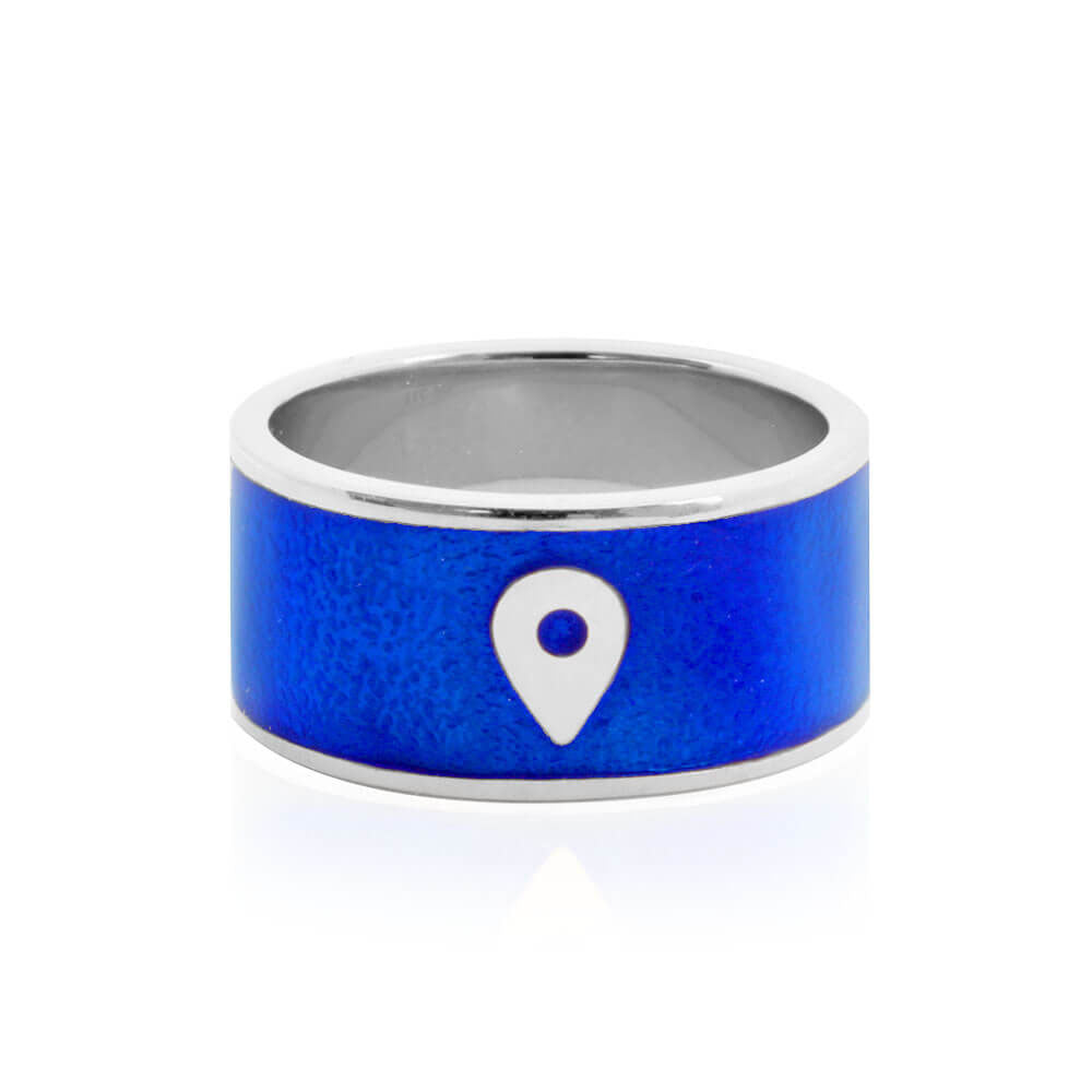 Silver World Map Ring - JET SET CANDY (7719336771832)