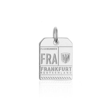 Frankfurt Germany FRA Luggage Tag Charm Silver