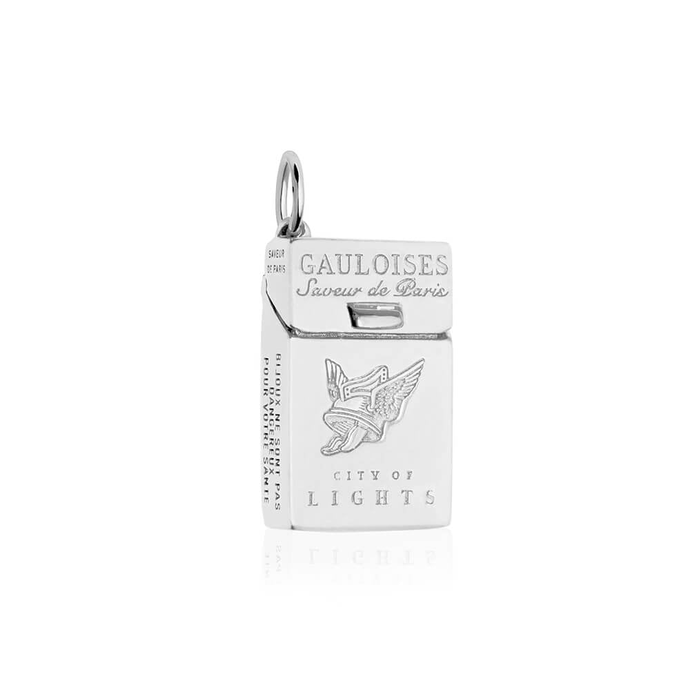 Silver French Charm, Gauloises Cigarettes - JET SET CANDY (7668088570104)
