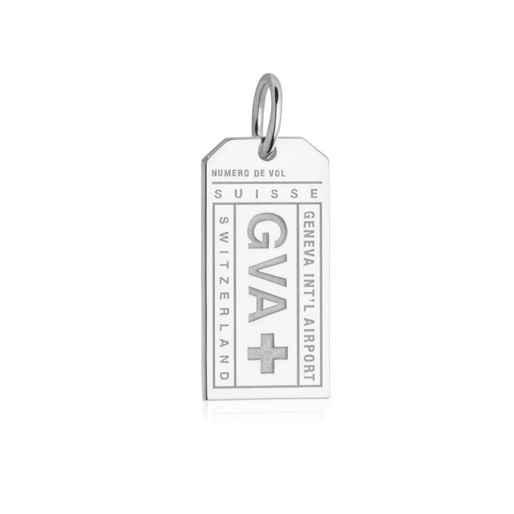 Silver Swiss Charm, GVA Geneva Luggage Tag - JET SET CANDY  (1720192892986)