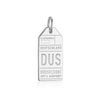 Dusseldorf Germany DUS Luggage Tag Charm Silver