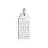 Silver Germany Charm, DUS Dusseldorf Luggage Tag - JET SET CANDY  (1720186404922)
