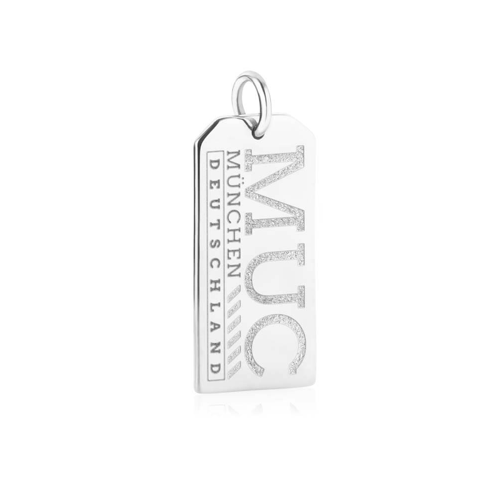 Silver Germany Charm, MUC Munich Luggage Tag - JET SET CANDY  (1720191123514)