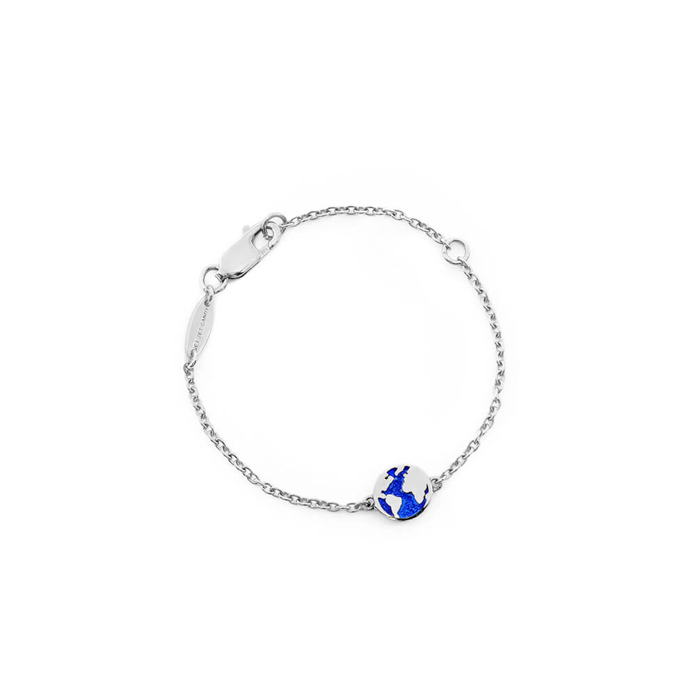 Silver Globe Baby Bracelet - JET SET CANDY (7674314195192)