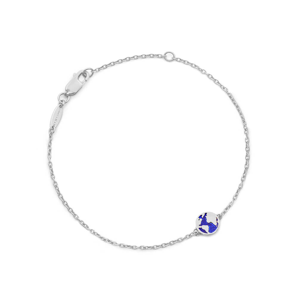 Silver Globe Bracelet - JET SET CANDY (7674324877560)