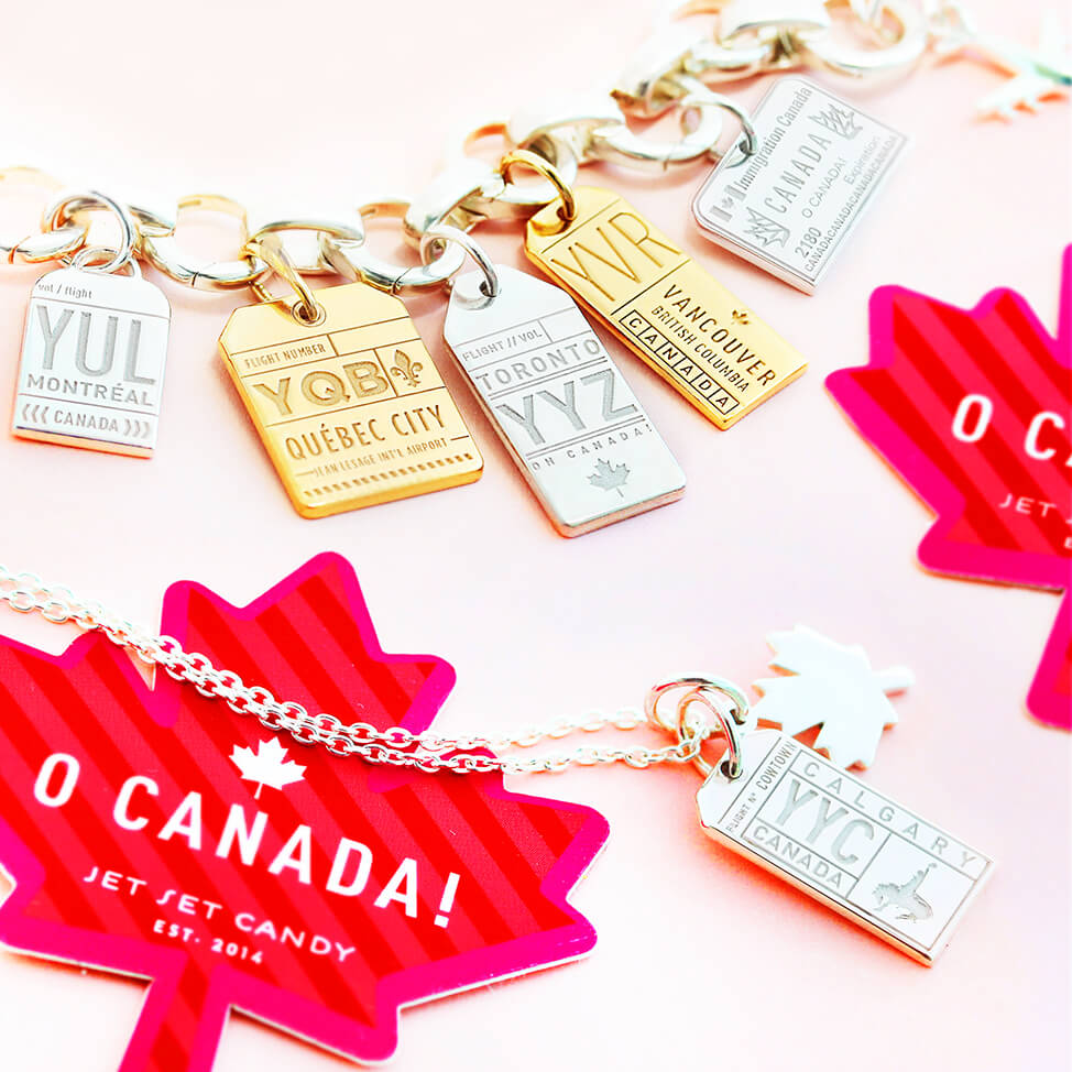 Silver Canada Charm, YYC Calgary Luggage Tag (6748570386616)