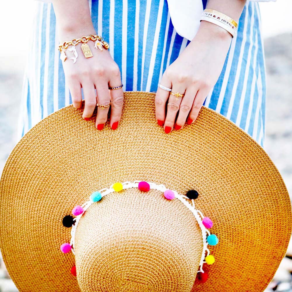 Gold Puerto Vallarta, Mexico PVR Luggage Tag Charm - JET SET CANDY (6606067237048)