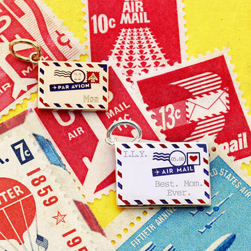 Customizable Air Mail Key Ring Bundle with Large Plane
