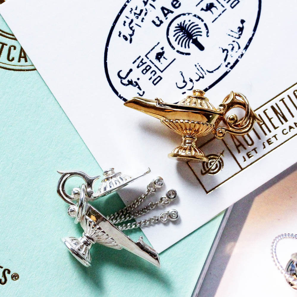 Gold Dubai Charm, Magic Lamp with 3 Wishes - JET SET CANDY (1720172740666)