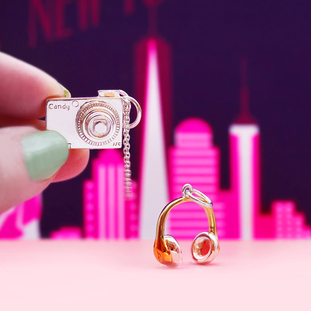 Solid Gold Camera Charm - JET SET CANDY (7535262466296)