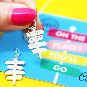 "Oh the Places You’ll Go" Charm Solid Gold