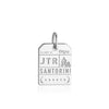 Silver Greece Charm, JTR Santorini Luggage Tag (SHIPS JUNE) - JET SET CANDY  (2339336683578)