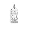 Silver Travel Charm, GUA Guatemala Luggage Tag - JET SET CANDY  (1720187912250)