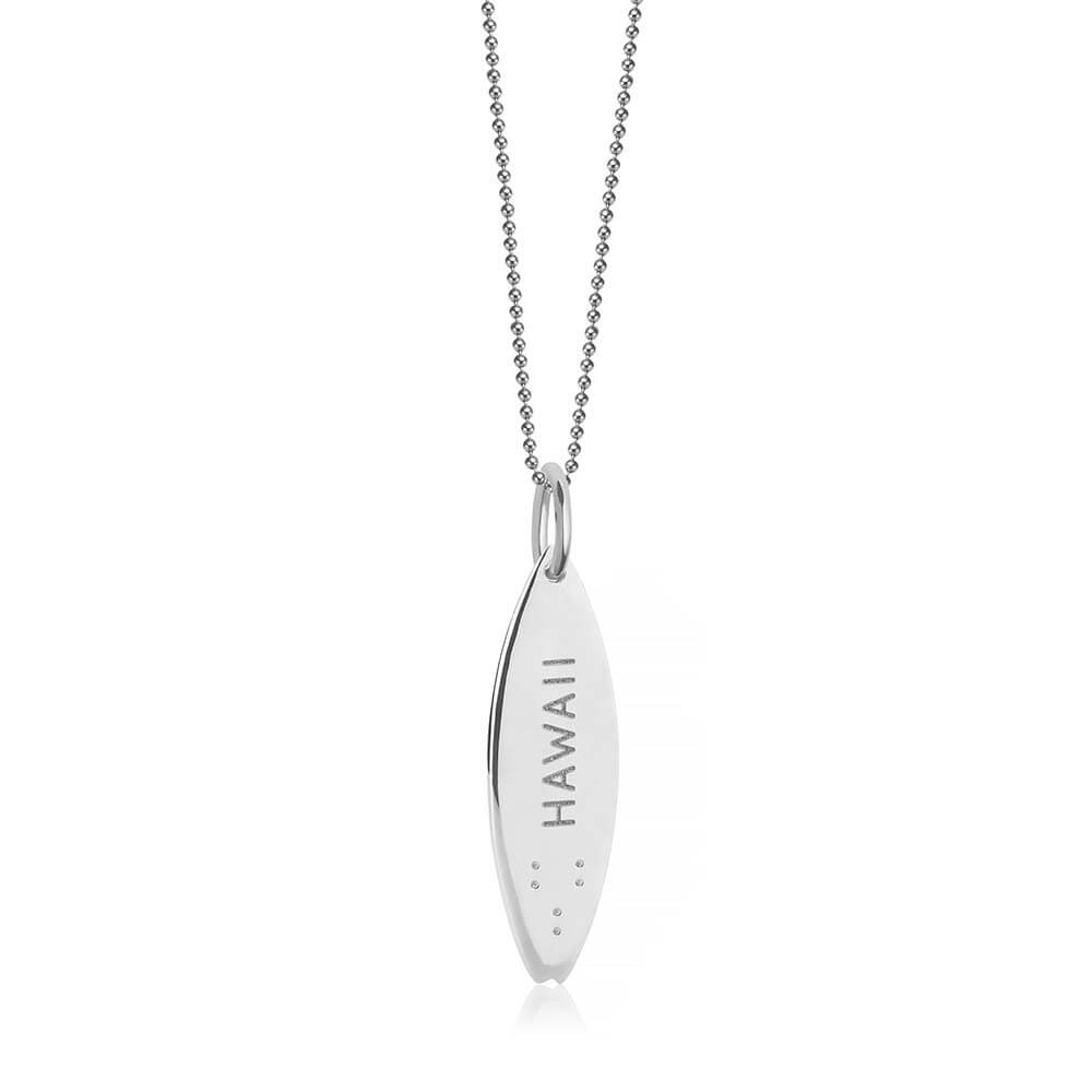 Silver Surfboard Charm, Hawaii - JET SET CANDY  (1720174510138)