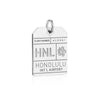 Silver Hawaii Charm, HNL Honolulu Luggage Tag (SHIPS JUNE) - JET SET CANDY  (1720191516730)