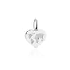 Mini Silver World Heart Map Charm (SHIPS JUNE) - JET SET CANDY  (4550133940312)
