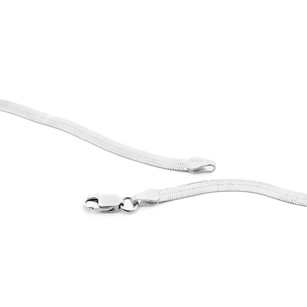 Silver Herringbone Chain, 16