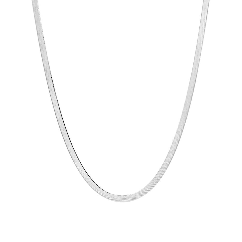 Silver Herringbone Chain, 16