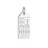Hilton Head Island South Carolina USA HHH Luggage Tag Charm Silver