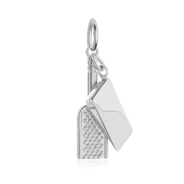 Silver Parmesan Cheese & Grater Charm