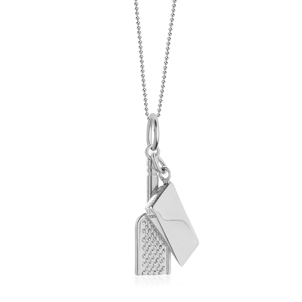 Silver Italy Charm, Parmesan Cheese & Grater (1720169529402)