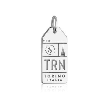 Torino Italy TRN Luggage Tag Charm Silver
