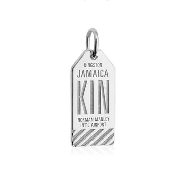 Silver Caribbean Charm, KIN Jamaica Luggage Tag