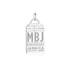 Silver Montego Bay Charm, Caribbean MBJ Luggage Tag - JET SET CANDY  (1720195612730)