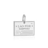 Laos Passport Stamp Charm Silver