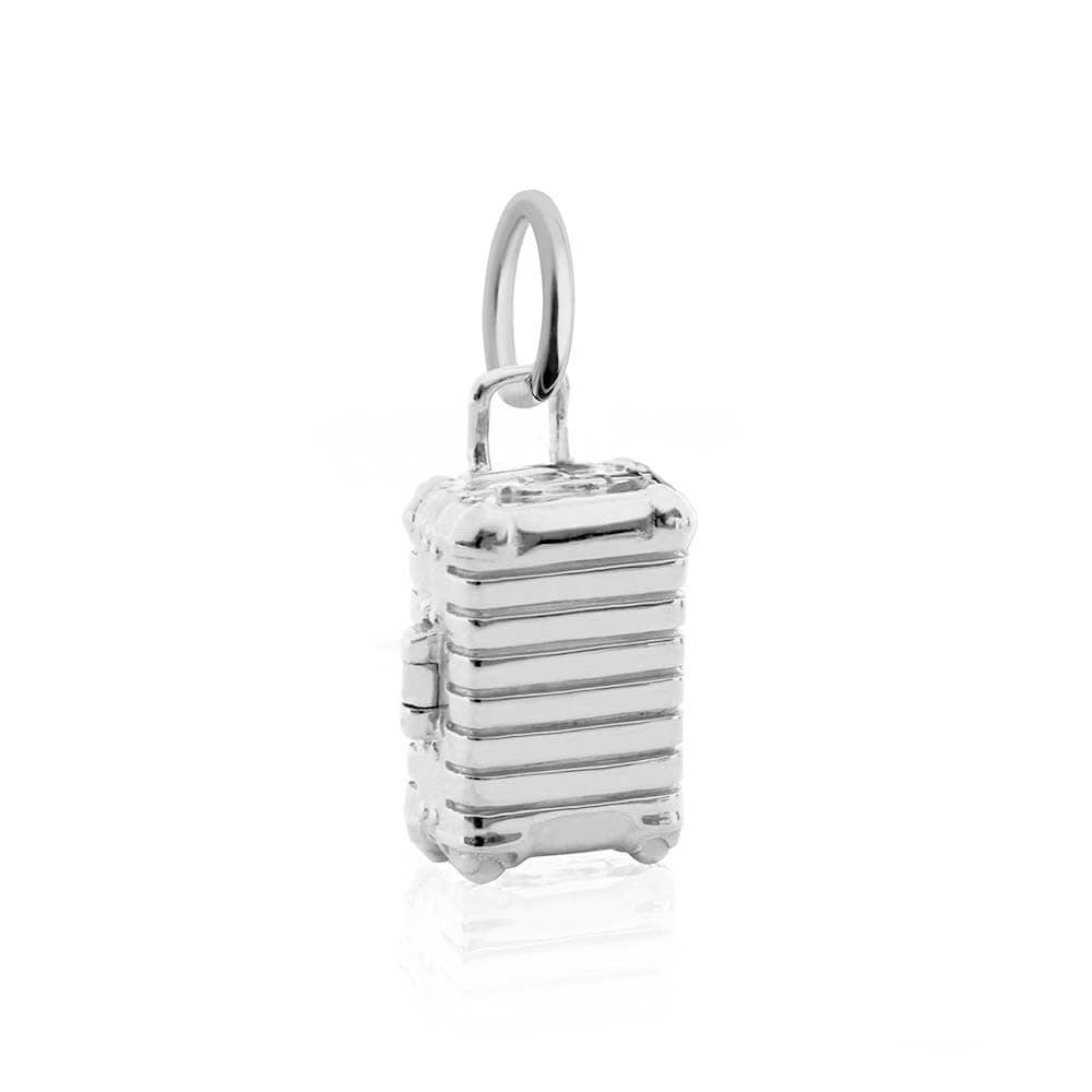 Silver Smart Suitcase Charm, Large - JET SET CANDY (7532598329592)