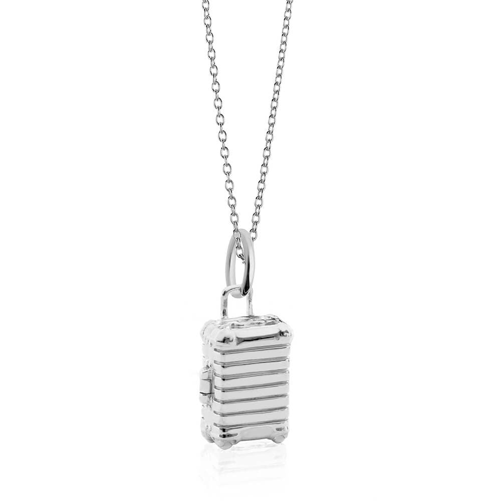 Silver Smart Suitcase Charm, Large - JET SET CANDY (7532598329592)