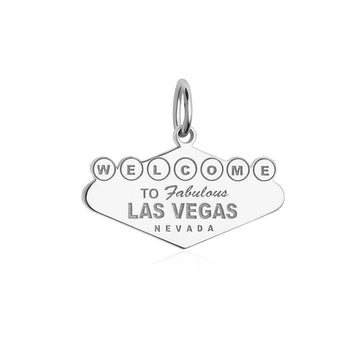 Silver Welcome to Vegas Sign Charm