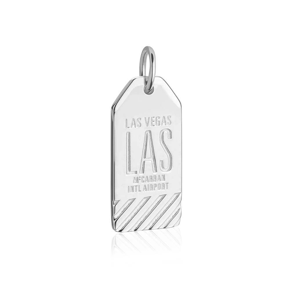 Silver Las Vegas Charm, LAS Luggage Tag (SHIPS JUNE) - JET SET CANDY  (1720186961978)