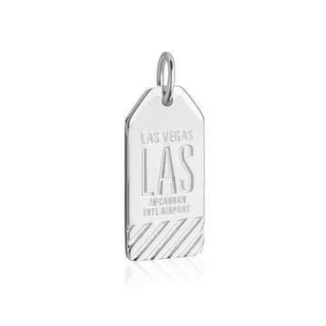 Las Vegas Nevada USA LAS Luggage Tag Charm Silver