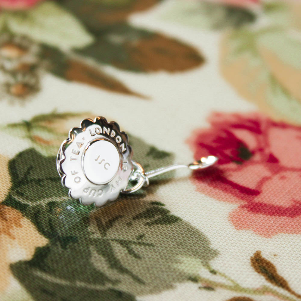 Silver London Charm, Tea Cup - JET SET CANDY  (1720169431098)