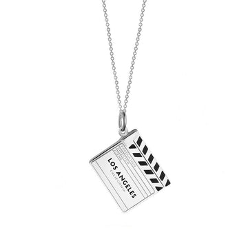 Los Angeles Clapboard Charm Silver