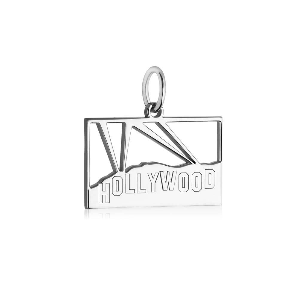 Silver LA Charm, Hollywood Hills Sign - JET SET CANDY  (1720175755322)