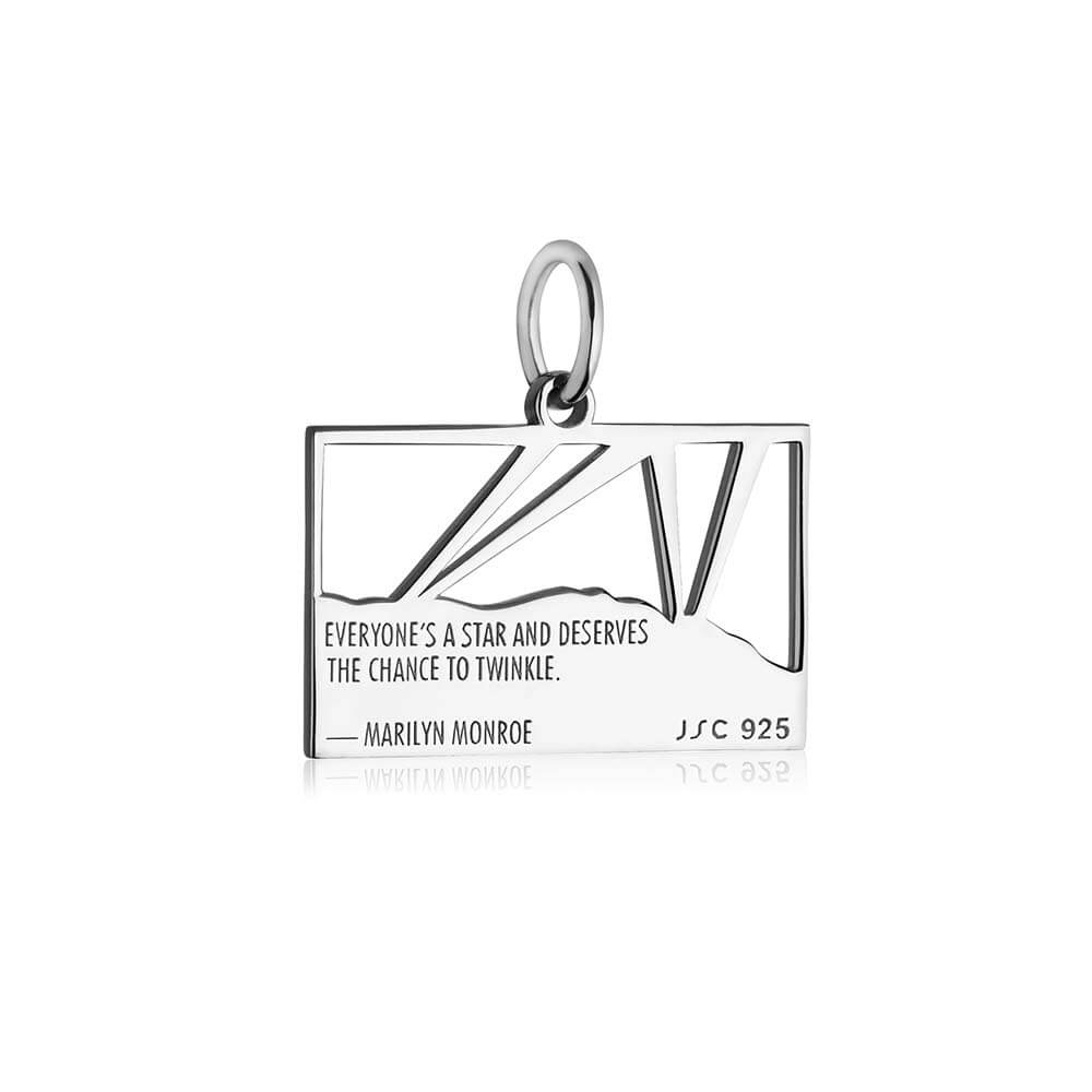 Silver LA Charm, Hollywood Hills Sign - JET SET CANDY  (1720175755322)