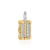 Luxe Steamer Trunk Charm Silver Large