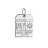 Silver Martha's Vineyard Charm, MVY Luggage Tag - JET SET CANDY  (2430441226298)