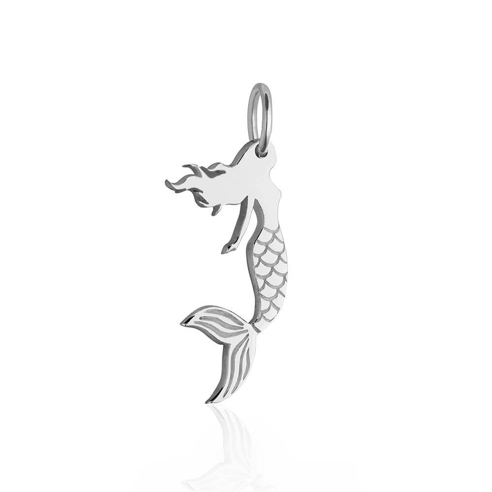 Sterling Silver Mermaid Charm - JET SET CANDY  (2351861104698)