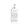Mexico City MEX Luggage Tag Charm Silver