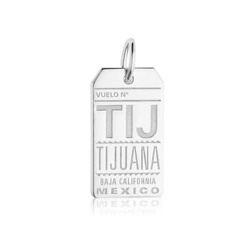 Tijuana Mexico TIJ Luggage Tag Charm Silver