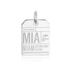 Miami Florida USA MIA Luggage Tag Charm Silver