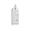 Silver USA Charm, DTW Detroit Luggage Tag - JET SET CANDY  (1977361498170)