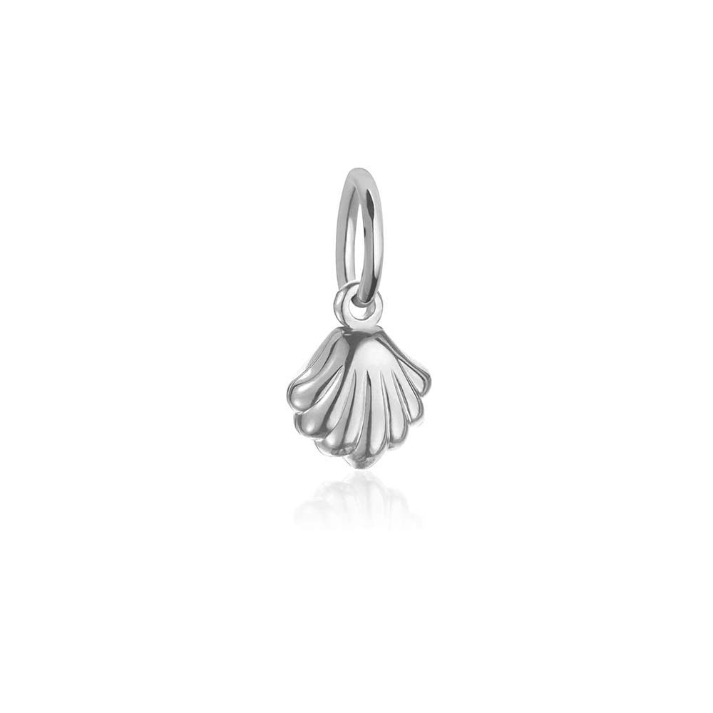 Silver Mini Clamshell Charm (4702709481560)