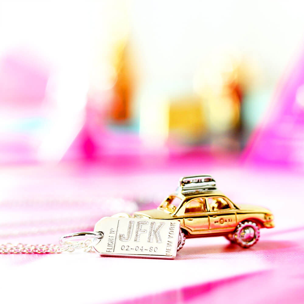 Solid Gold New York Taxi Charm - JET SET CANDY  (4588429115480)